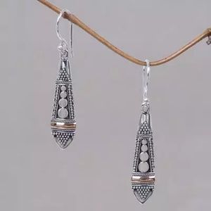 Sterling Silver 18K Overlay Signature Bali Earring